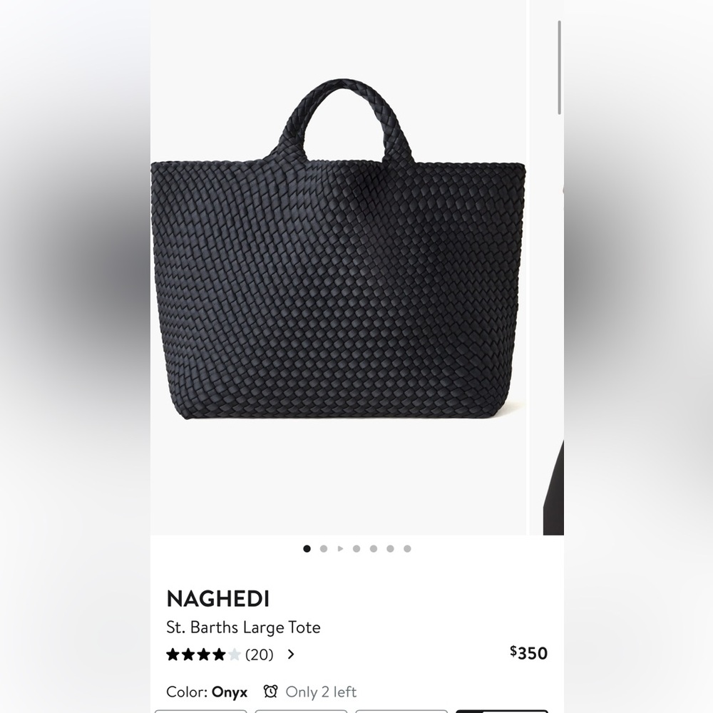 NAGHEDI St. Barths Large Tote Color Onyx 
Never Used! Includes Dust Bag